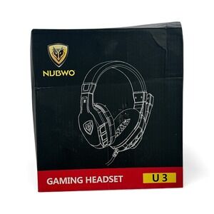 NUBWO U3 Gaming Headset Phone Microphone Adjustable Volume‎ Mute Black Red